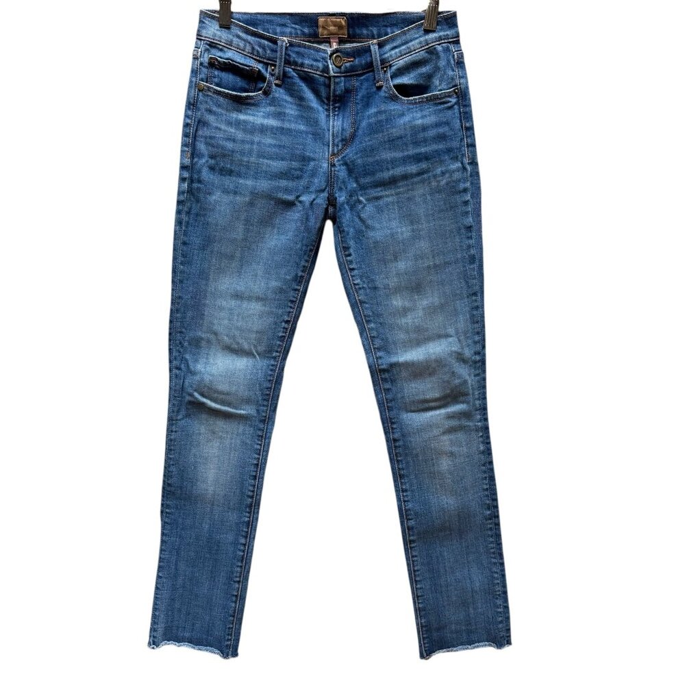 Driftwood Audrey Jeans Blue Classic Fit‎ Skinny Mid Rise Raw Hem Size 26